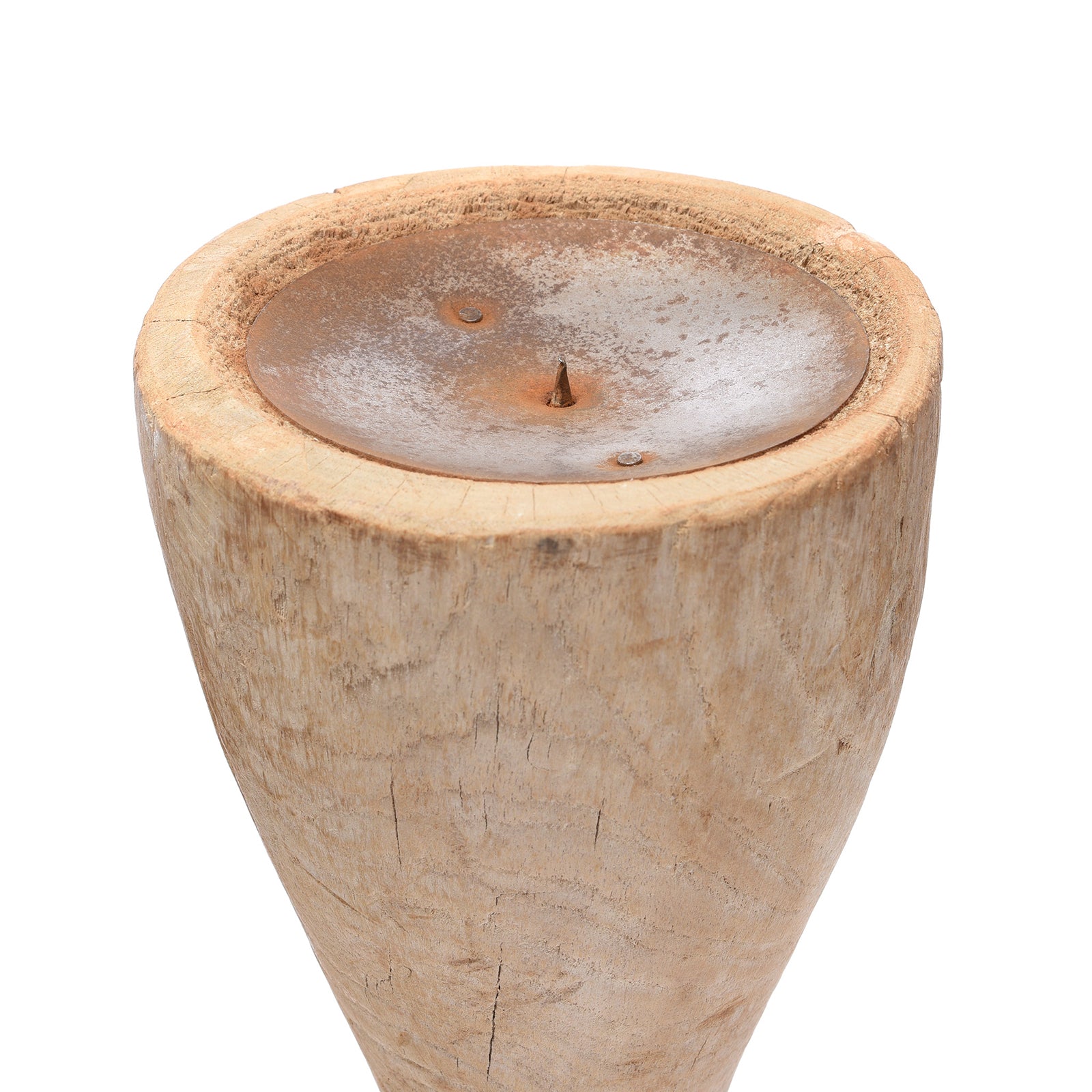Carved Wooden Indian Candlestick | Indigo Antiques