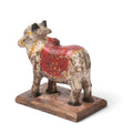 Old Painted Nandi Bull Toy From Andhra Pradesh - Ca 1950's