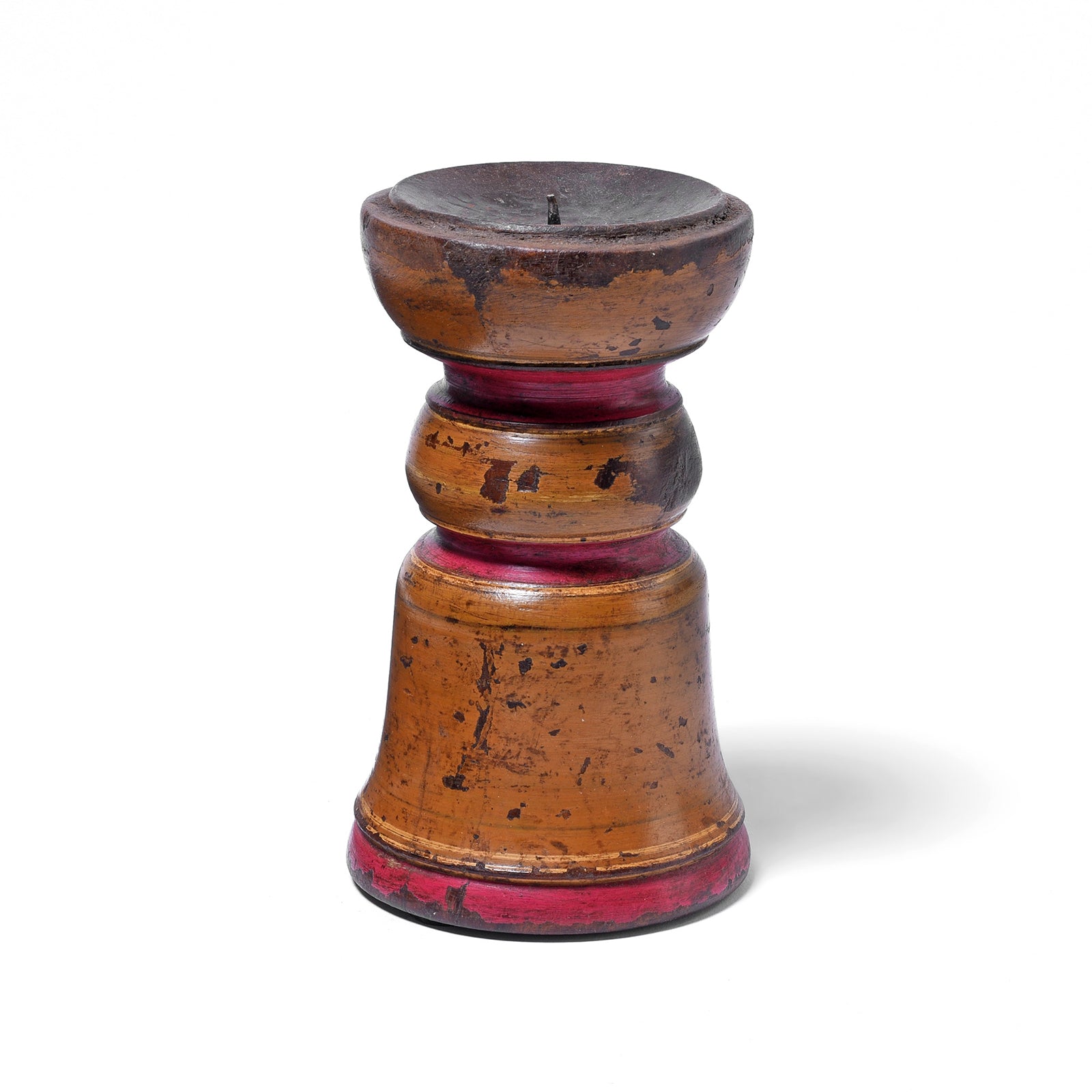 Lacquered Candle Stick From Rajasthan | Indigo Antiques