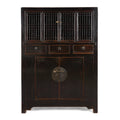 Black Lacquer Kitchen Cabinet From Tianjin - 19th Century