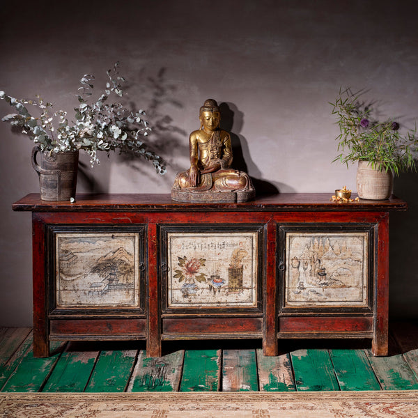 Antique Chinese Painted Sideboard | Indigo Antiques