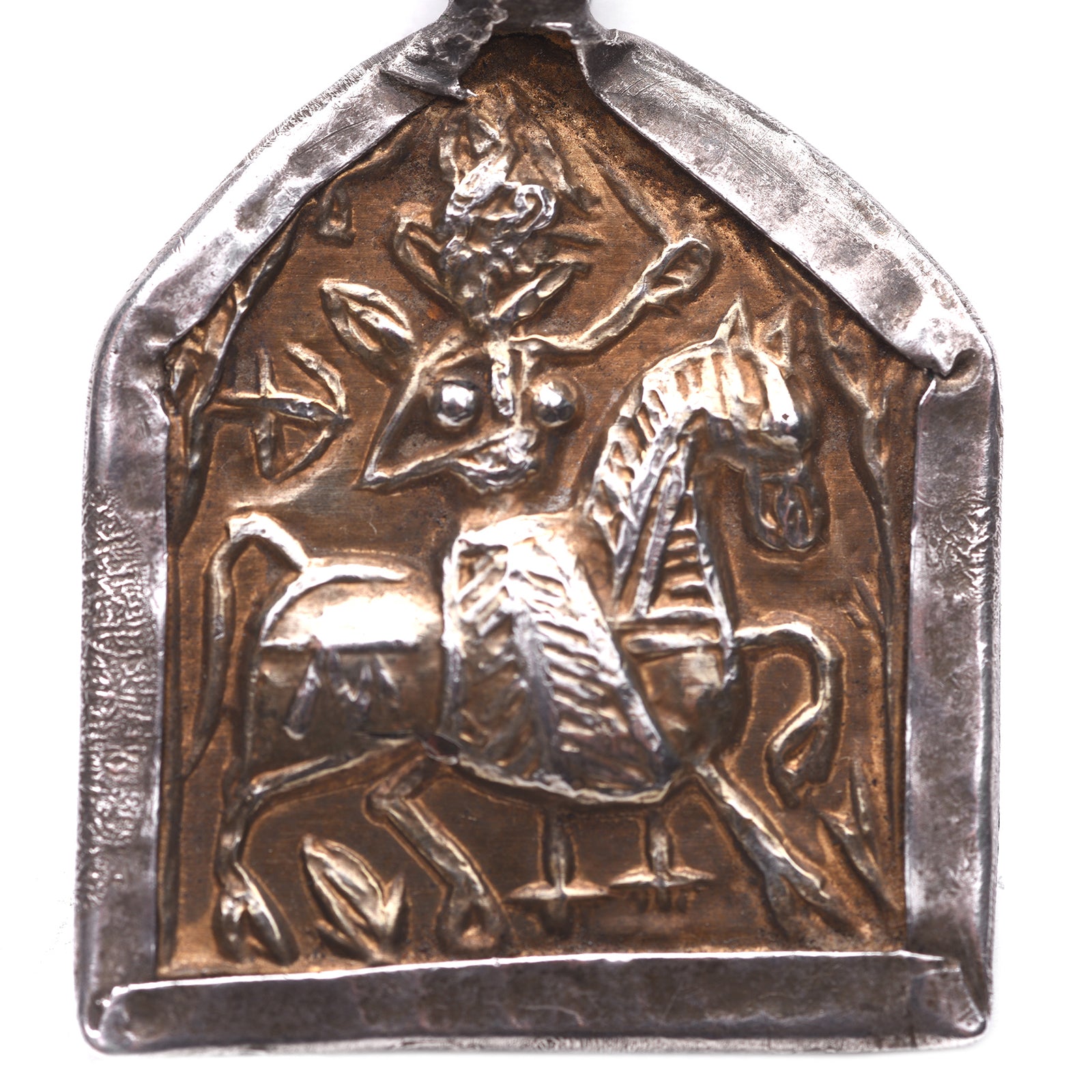 Tribal Silver & Gold Bhumiya Raj Amulet - 19thC | Indigo Antiques