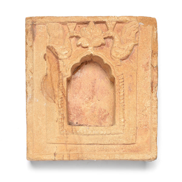 Carved Indian Stone Lamp Niche From Rajasthan - 18thC