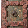 Carved Door With Original Paint From Gujarat - 19thC