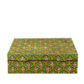 Hand Painted Rajasthani Keepsake Box - Mughal Green