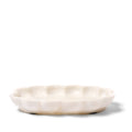 Scalloped White Marble Soap Dish