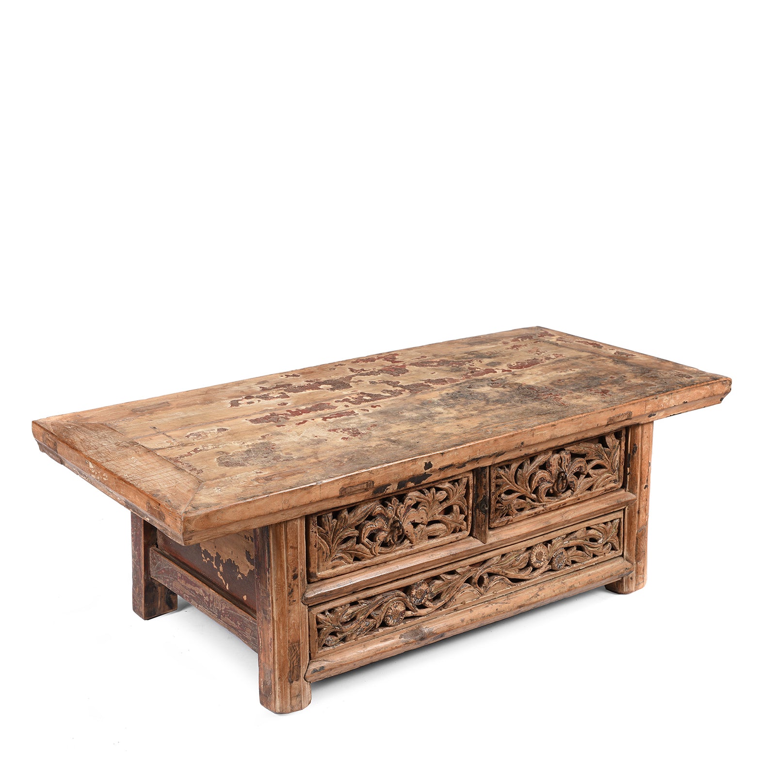 Bleached Elm Kang Table From Shanxi  - 19th Century | Indigo Antiques