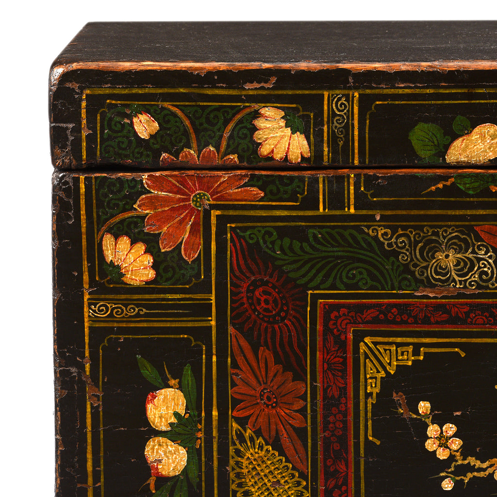 Painted Opera Chest From Shanxi - 19th Century