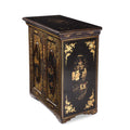 Gilt Black Lacquer Chinese Export Jewellery Cabinet - Early 19thC