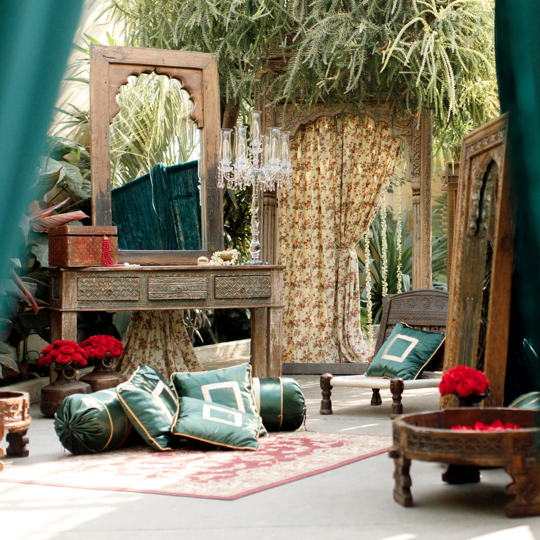 Indian Interior Design Using Traditional Indian Antique Furniture & Architecture