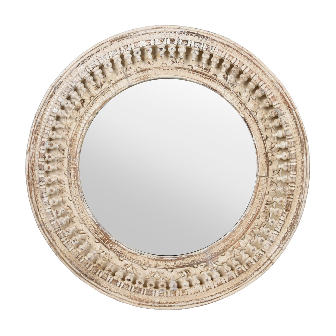 Antique And Modern Round Indian Mirrors, Painted And Plain | Indigo Antiques