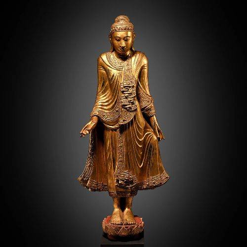 An Antique Gilt Burmese & Mandalay Buddha | Indigo Antiques