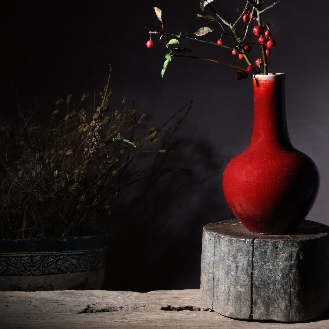 Sang de boeuf Chinese porcelain vases