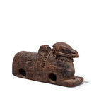 Carved Teak Nandi Bull Toy From South India - 19th Century