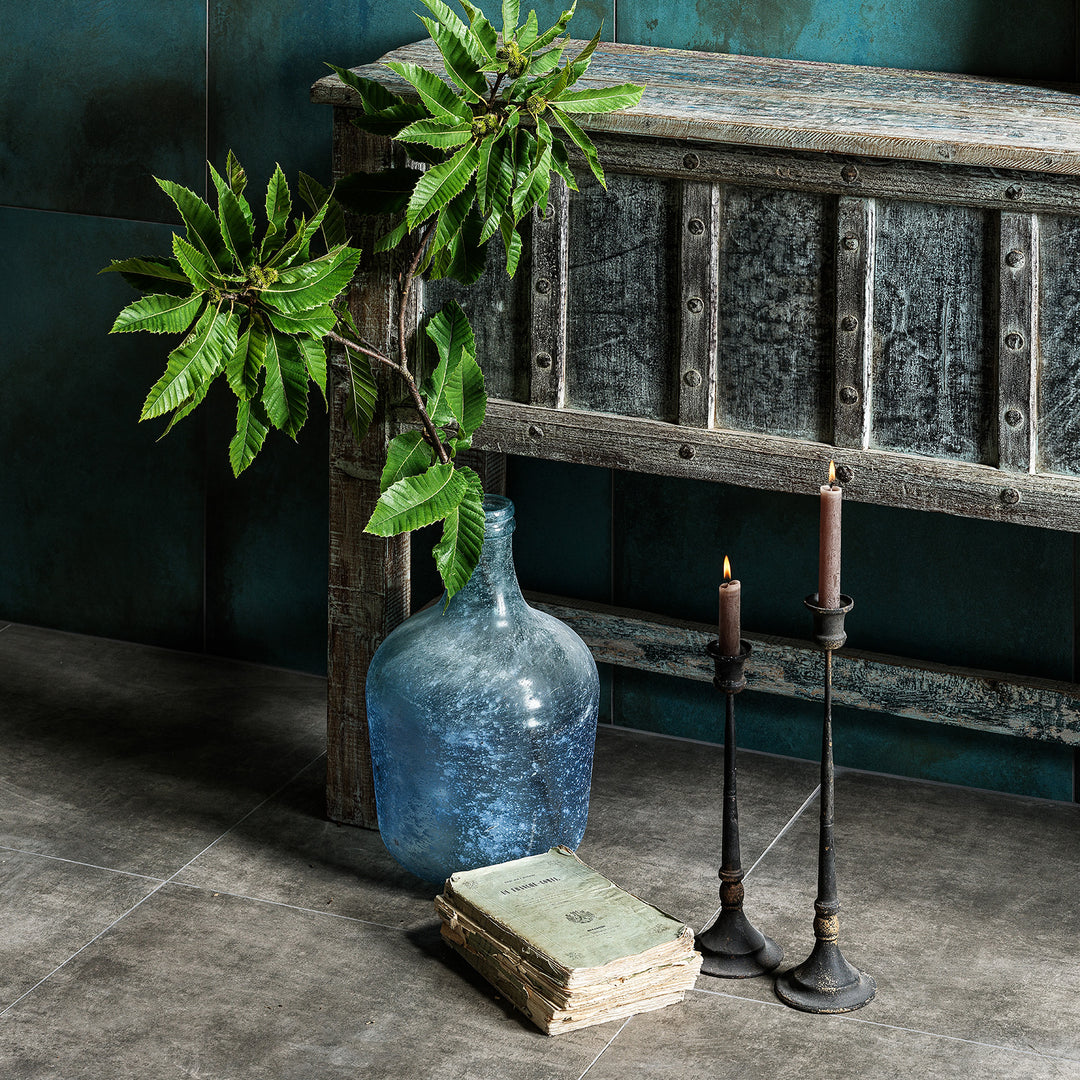 Reclaimed Teak Console Table With Painted Finish
