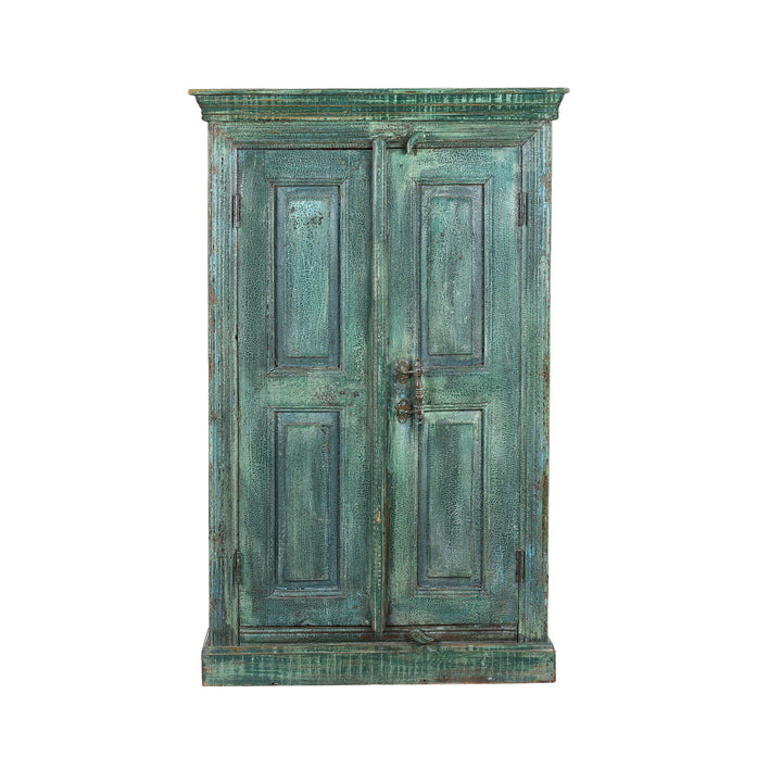 2 Door Indian Cabinet Made From Reclaimed Teak | Indigo Antiques