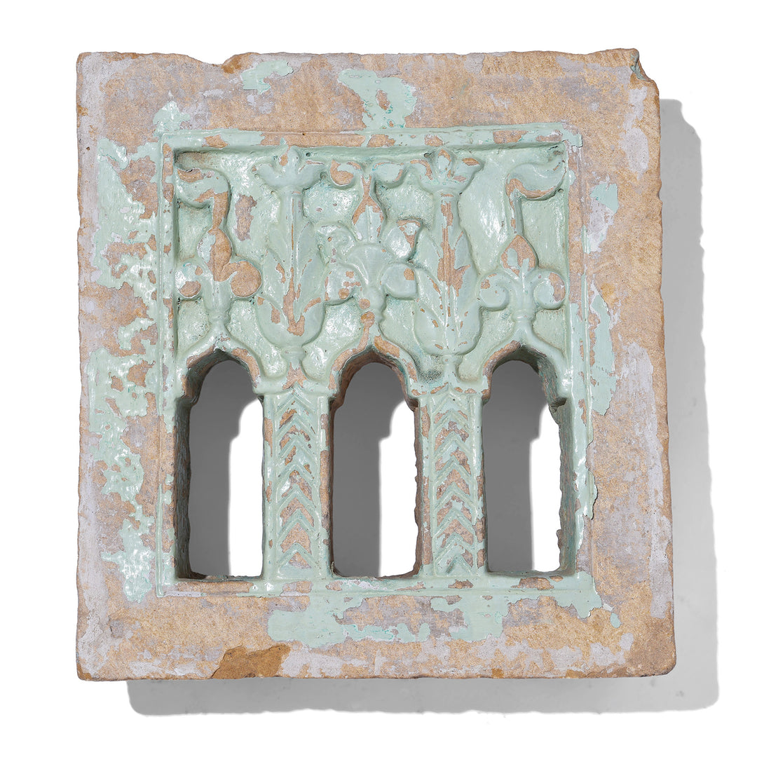 3 Way Stone Lamp Niche from Jaisalmer- 19thC | Indigo Antiques