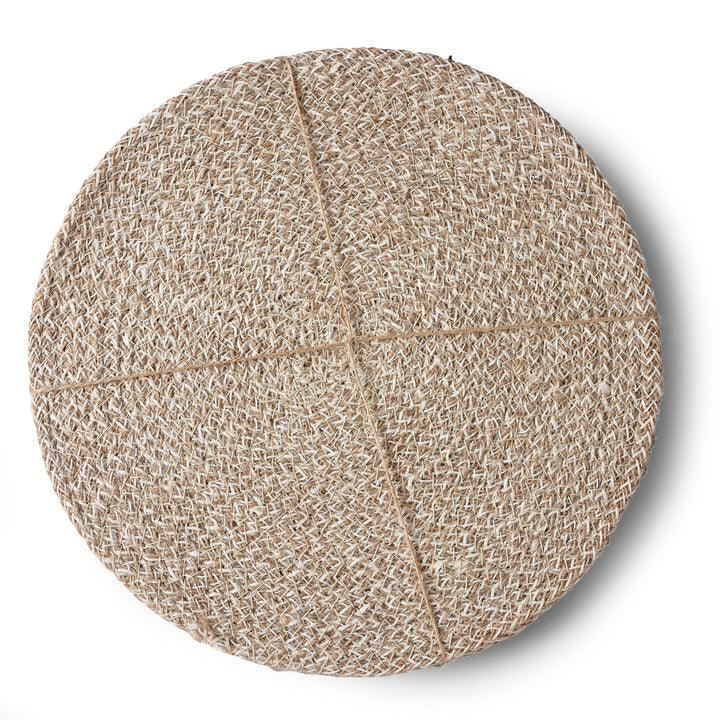 Pearl White Woven Jute Placemats | INDIGO ANTIQUES