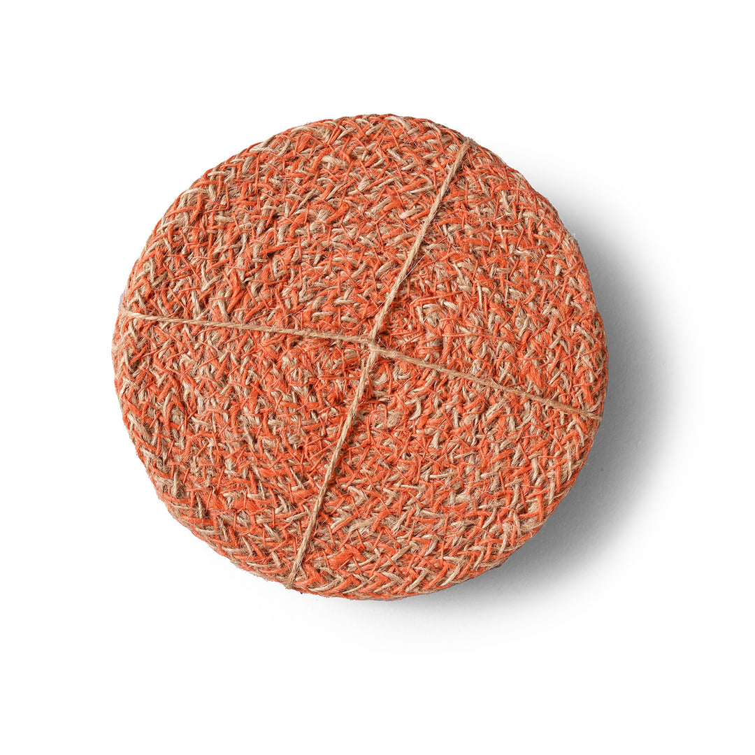 Tangerine Woven Jute Placemats | INDIGO ANTIQUES