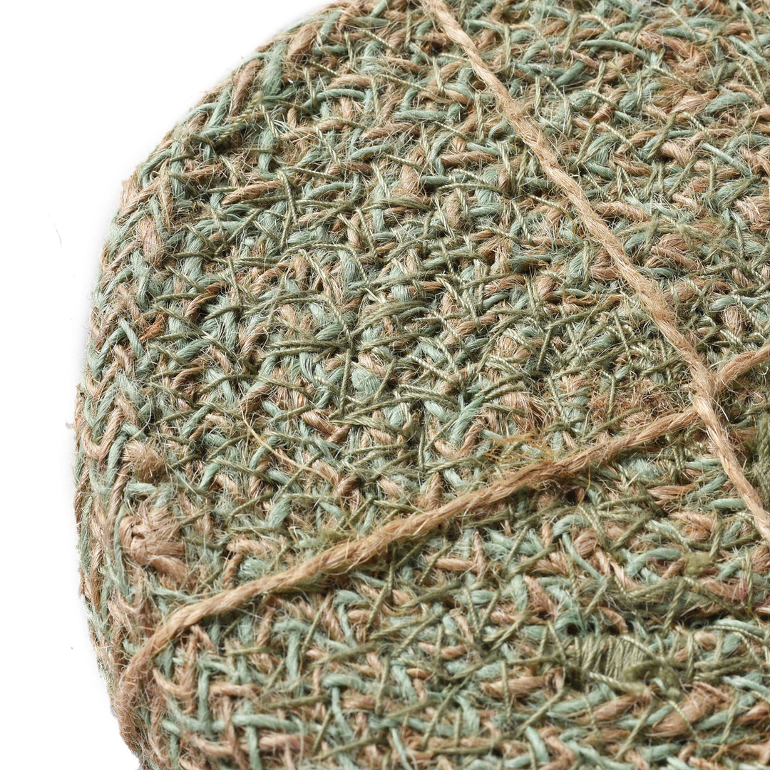 Detail From Limpid Green Woven Jute Placemats | INDIGO ANTIQUES