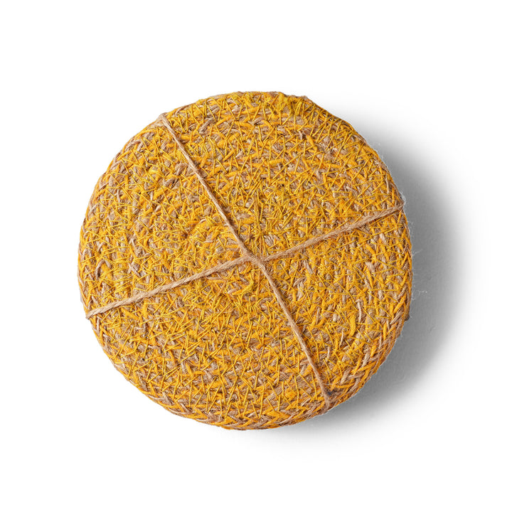 Sunset Yellow Woven Jute Placemats | INDIGO ANTIQUES