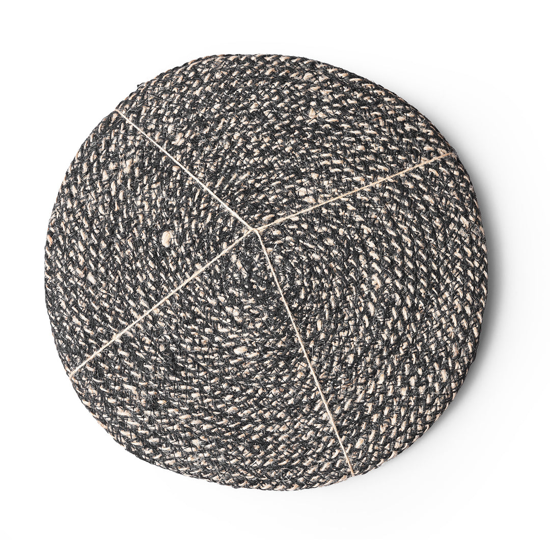 Black Woven Jute Placemats | INDIGO ANTIQUES