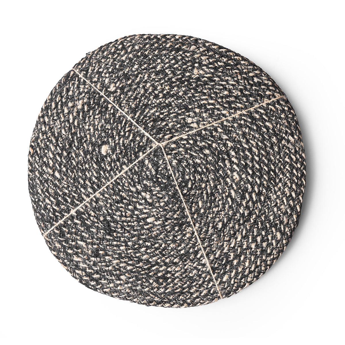 Black Woven Jute Placemats | INDIGO ANTIQUES