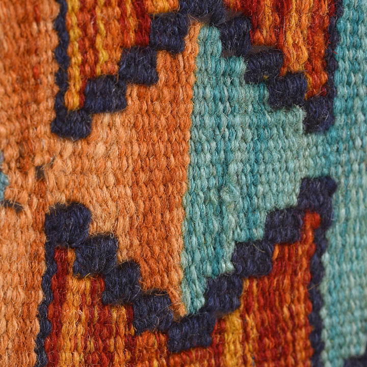 Close Up Of Shirvan Kelim Rug From Pakistan | Indigo Antiques