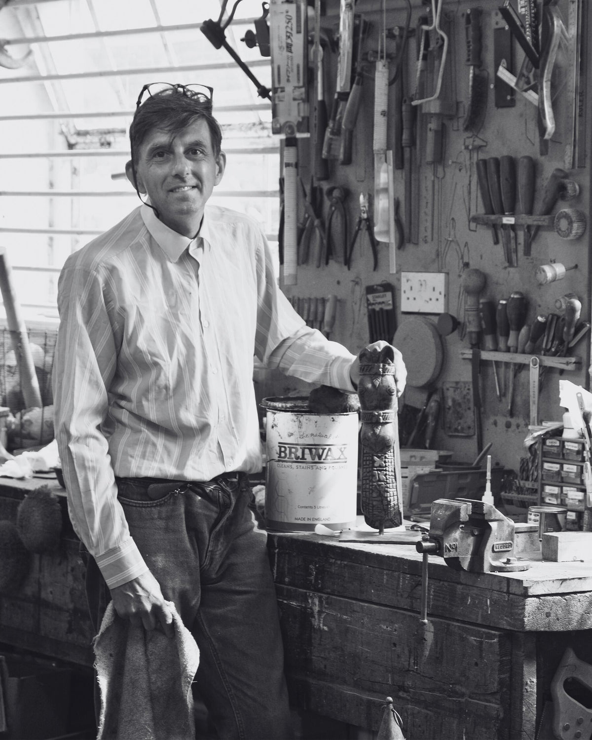 Keith in the Indigo Antiques workshop