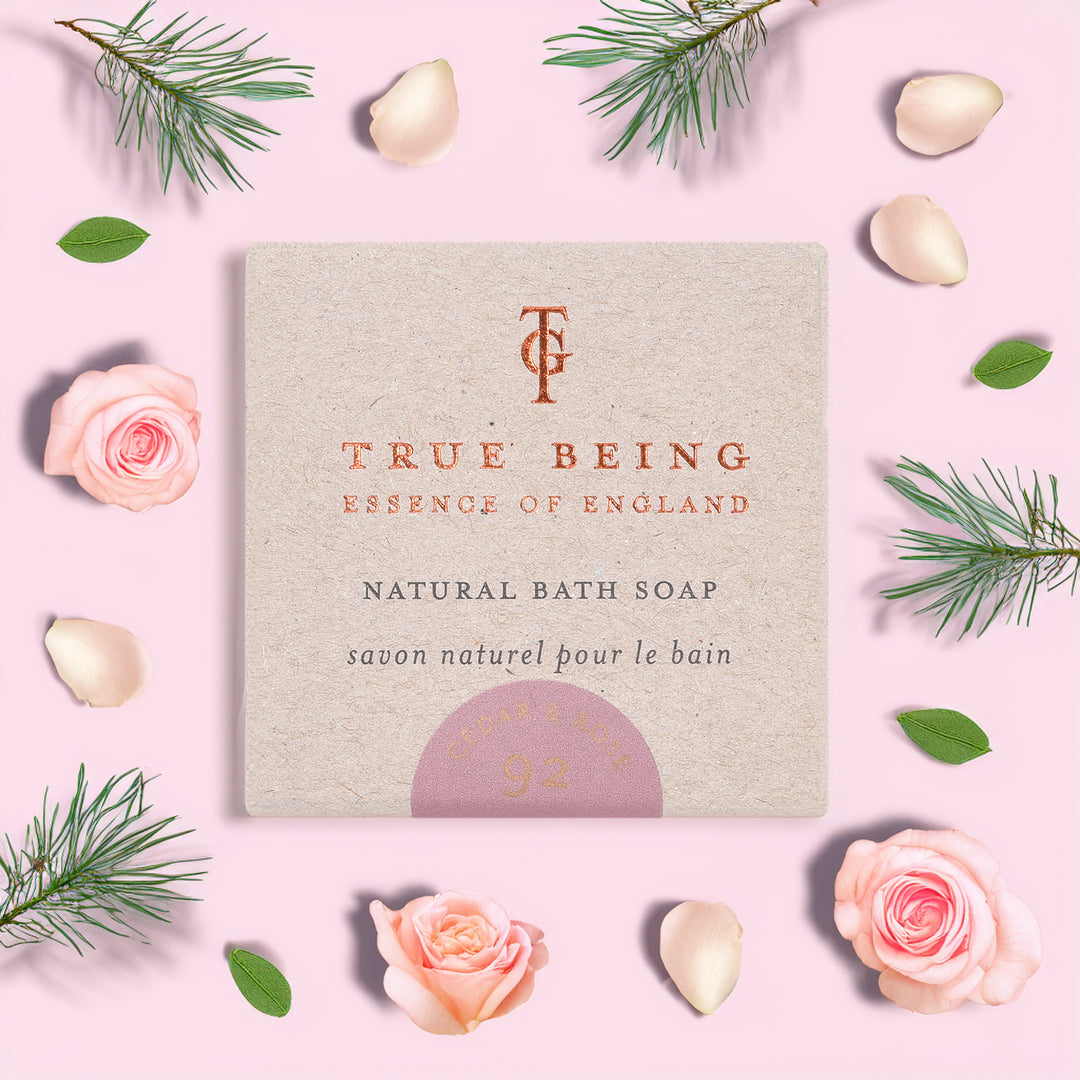 True Being - Natural Bath Soap - Cedar & Rose | Indigo Antiques