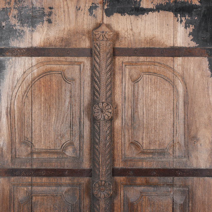 Carving Detail From Antique IndianRustic Window Shutters | Indigo Antiques