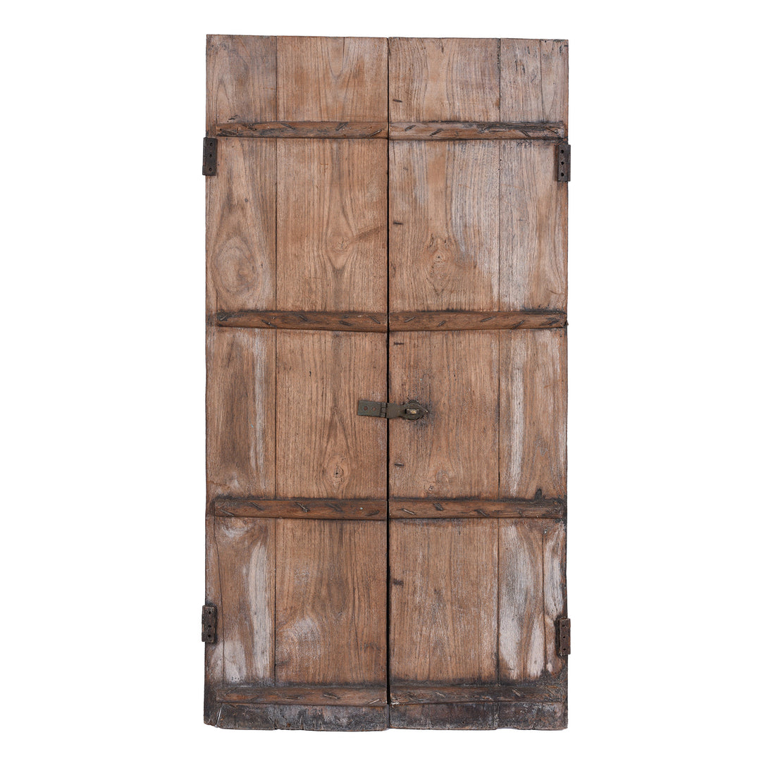 Back Of Antique IndianRustic Window Shutters | Indigo Antiques