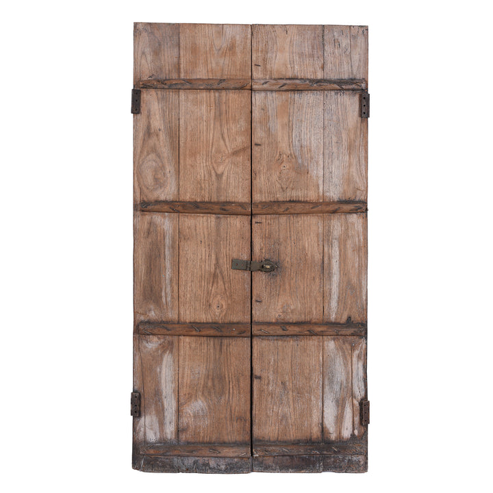 Back Of Antique IndianRustic Window Shutters | Indigo Antiques