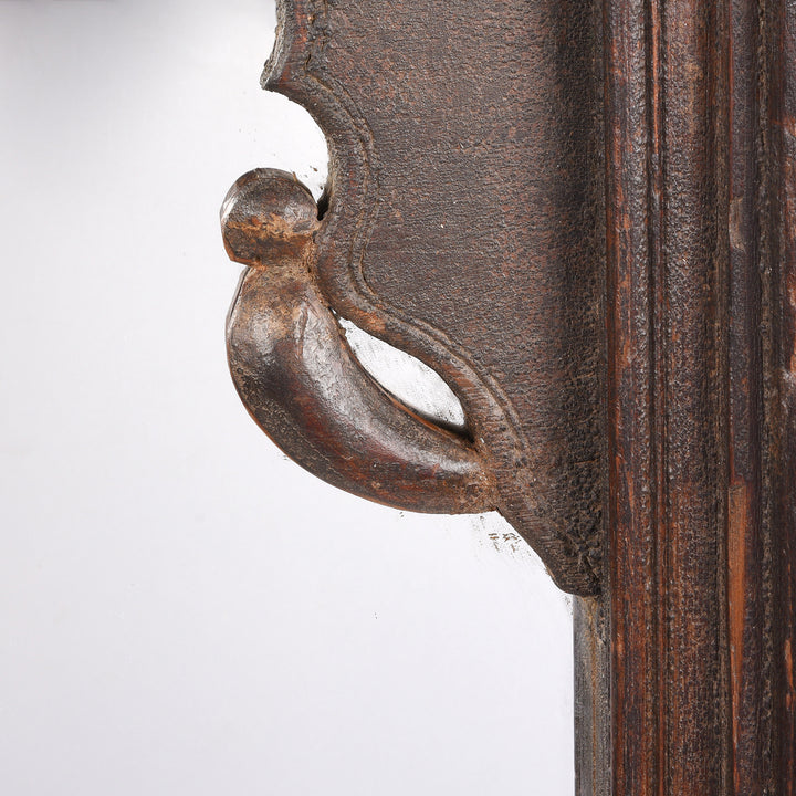 Parrot Detail From Antique Carved Teak Mirror from Hyderabad | Indigo Antiques