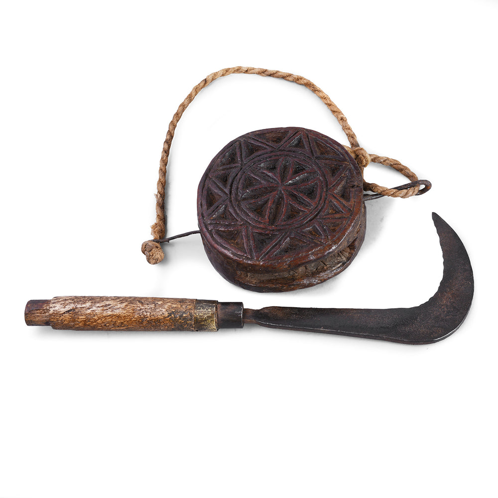 Antique Nepalese Carved Knife & Holder | Indigo Antiques