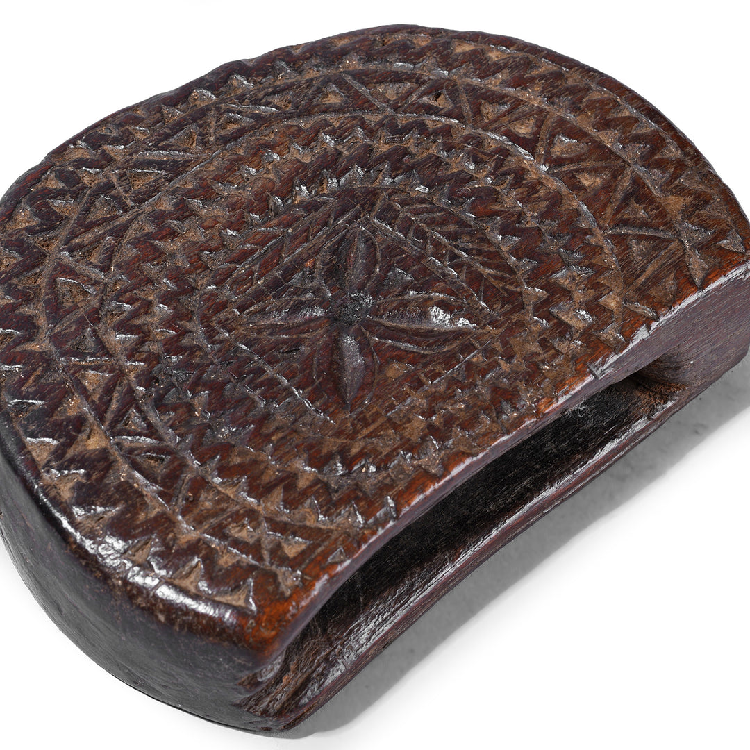 Carving Detail From Antique Nepalese Carved Knife & Holder 
