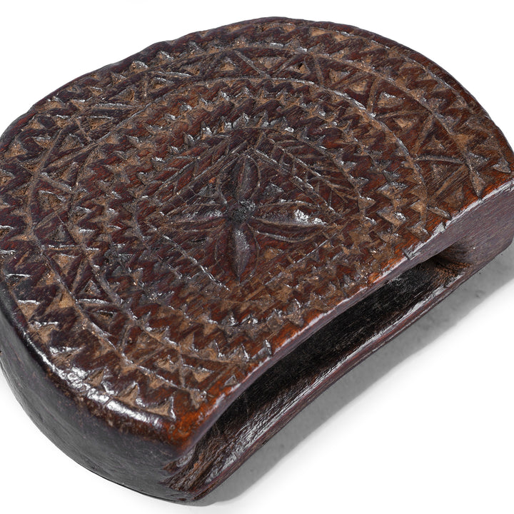 Carving Detail From Antique Nepalese Carved Knife & Holder 