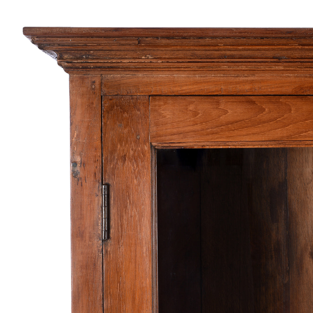 Corner Detail From Antique Anglo Indian Glazed Book Cabinet | Indigo Antiques