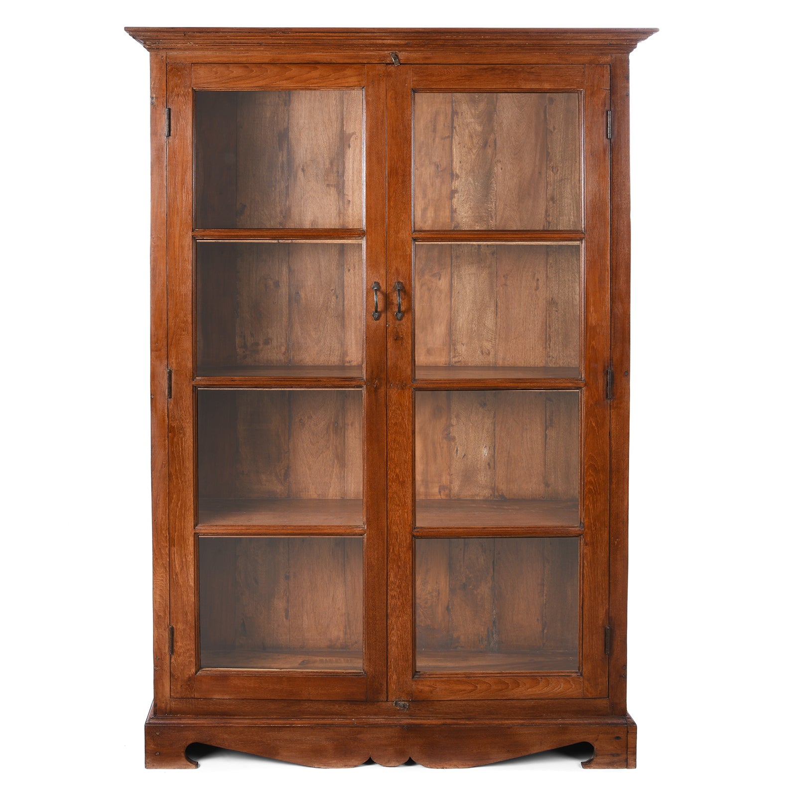 Glazed Anglo Indian Teak Book Cabinet - Late 19th Century Glazed Anglo Indian Teak Book Cabinet - Late 19th Century