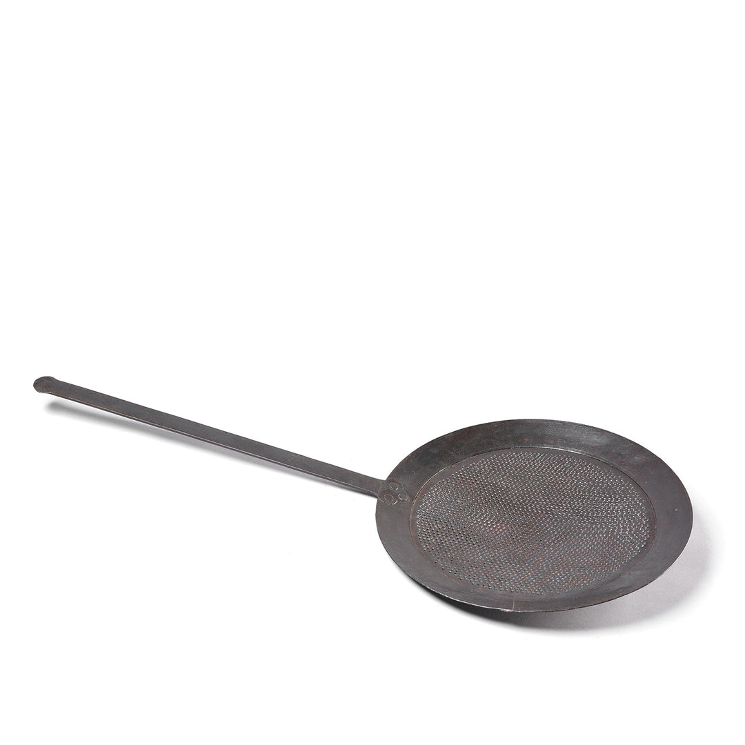 Antique Old Iron Strainer Spoon From Rajasthan - Circa 1920 | Indigo Antiques