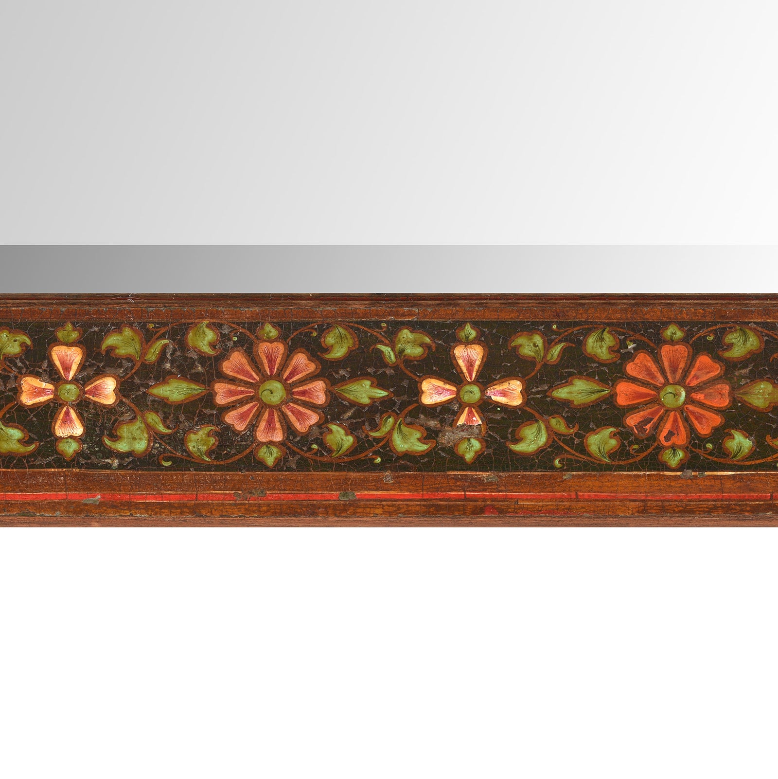 Painted Bevelled Mirror Traditional Rajasthani Design - Ca 1930 Painted Bevelled Mirror Traditional Rajasthani Design - Ca 1930