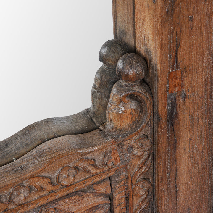 Carving Detail From Antique Indian Carved Window Mirror | Indigo Antiques