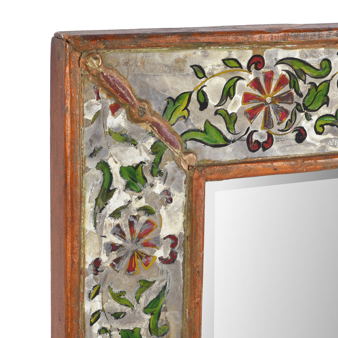 Depth Detail From Antique Indian Mosaic Glass Mirror | Indigo Antiques