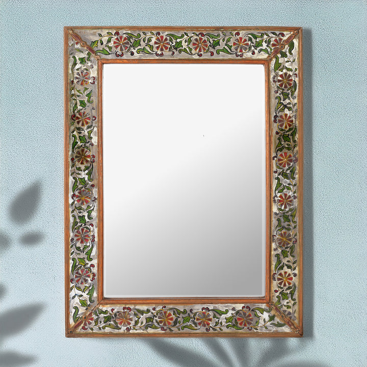 Antique Indian Mosaic Glass Mirror | Indigo Antiques