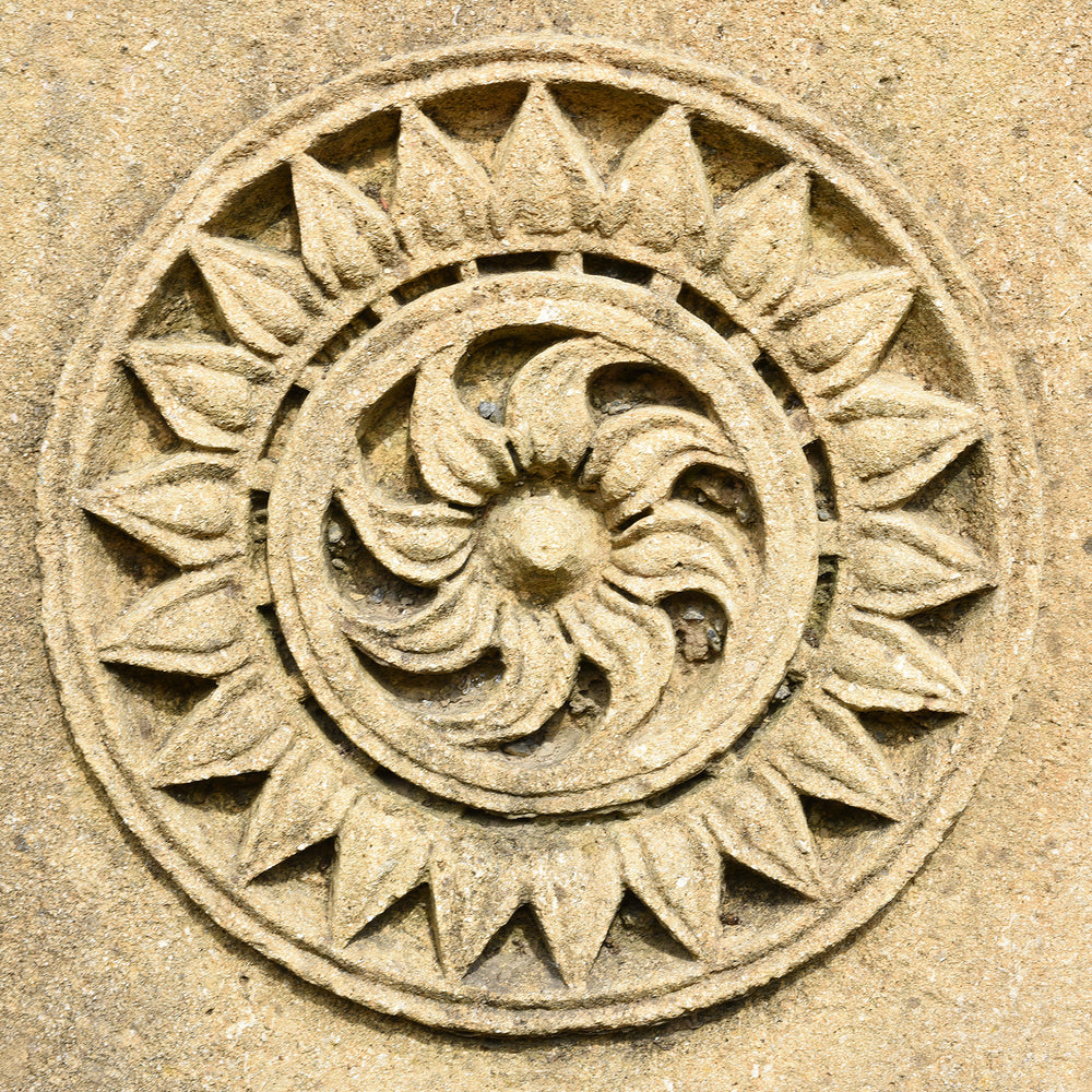 Antique Carved Sun Stone Panel From Rajasthan | Indigo Antiques