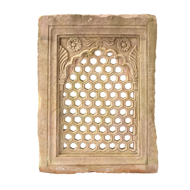 Antique Carved Double Sided Stone Jali Panel From Rajasthan - 19th Century | Indigo Antiques