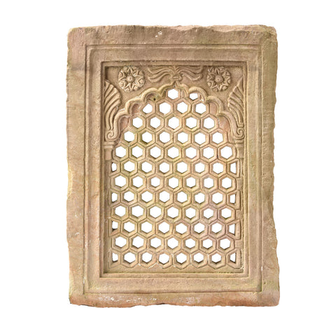 Double Sided Stone Jali Panel From Rajasthan - 19th Century