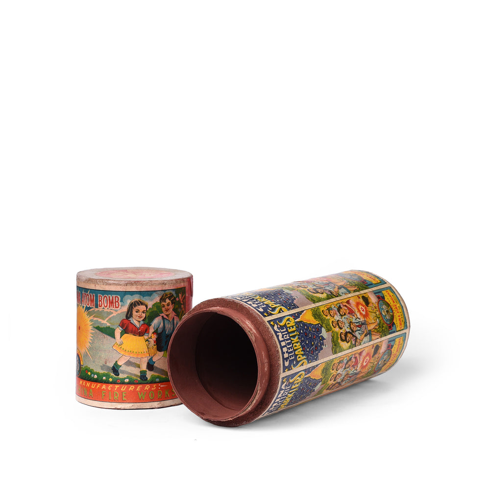 Interior Of Vintage Indian 1950'S Sparkler Box | Indigo Antiques