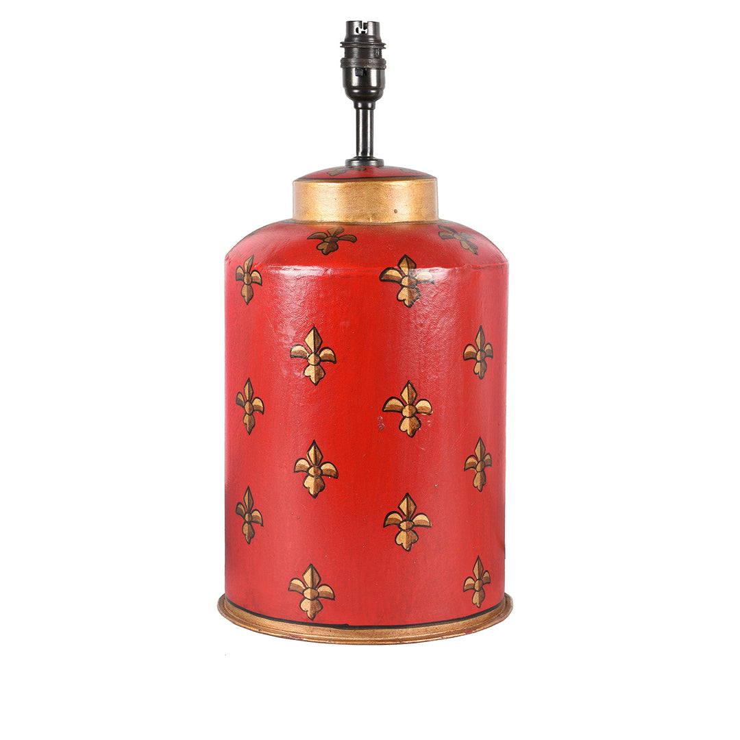 Red Indian Tea Caddy Lamp Base | Indigo Antiques