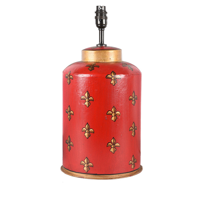 Red Indian Tea Caddy Lamp Base | Indigo Antiques
